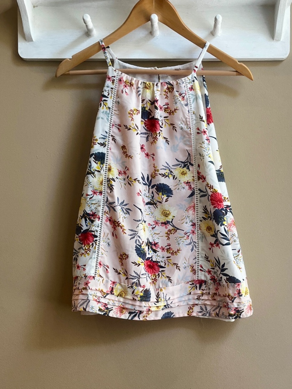 Skies Are Blue Floral Halter Neck Top Pink Mixed Botanical S
